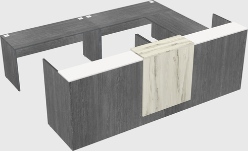 Shared one sided u-shaped reception desk