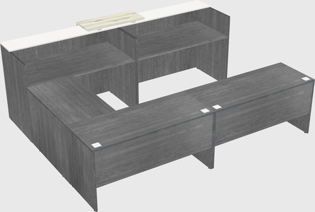 Shared one sided u-shaped reception desk