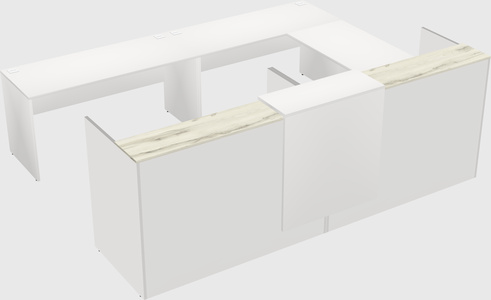 Shared one sided u-shaped reception desk