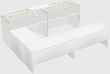 Shared one sided u-shaped reception desk