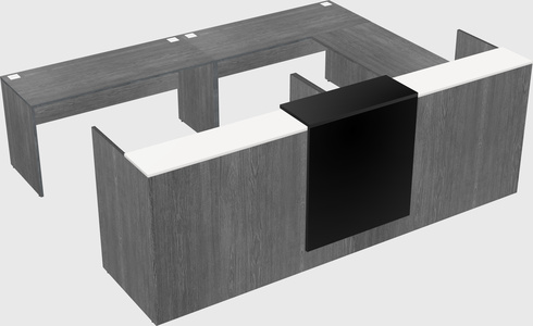Shared one sided u-shaped reception desk