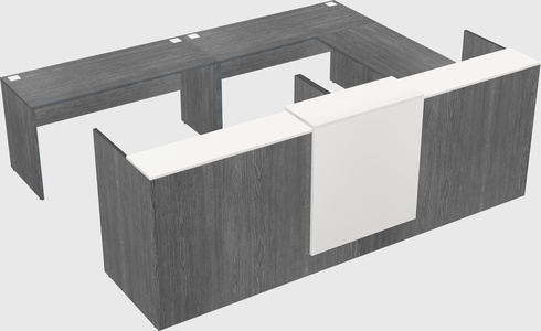 Shared one sided u-shaped reception desk