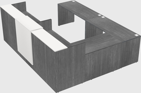Shared one sided u-shaped reception desk