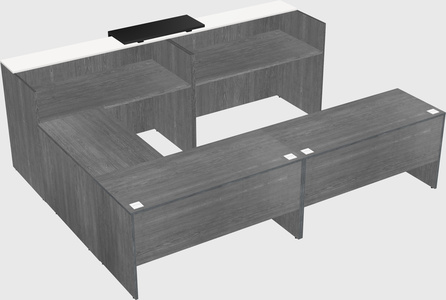 Shared one sided u-shaped reception desk
