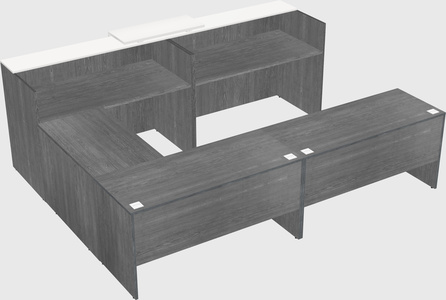 Shared one sided u-shaped reception desk