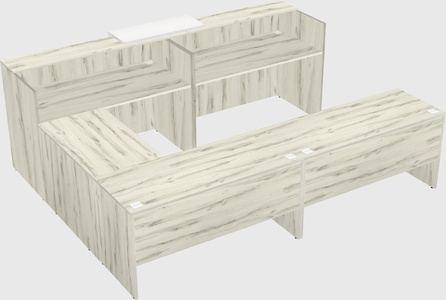 Shared one sided u-shaped reception desk