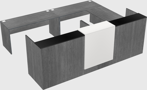 Shared one sided u-shaped reception desk