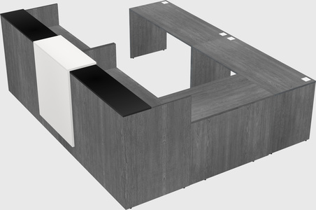 Shared one sided u-shaped reception desk