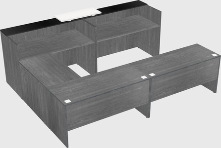 Shared one sided u-shaped reception desk