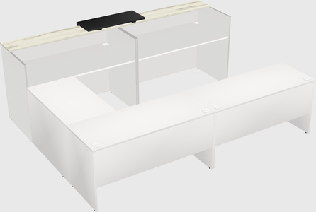 Shared one sided u-shaped reception desk