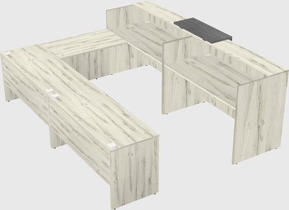 Shared one sided u-shaped reception desk