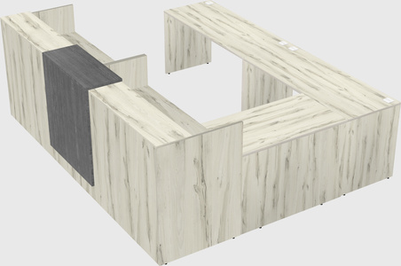 Shared one sided u-shaped reception desk