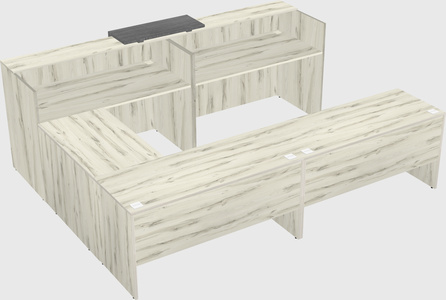 Shared one sided u-shaped reception desk
