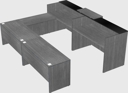 Shared one sided u-shaped reception desk