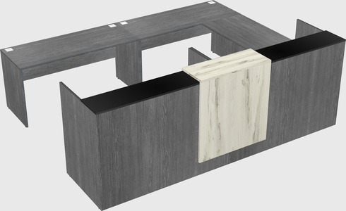 Shared one sided u-shaped reception desk