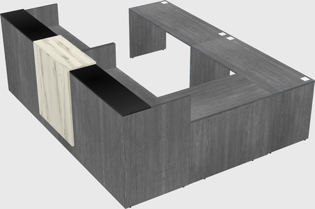 Shared one sided u-shaped reception desk