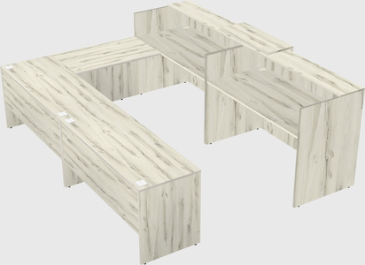 Shared one sided u-shaped reception desk