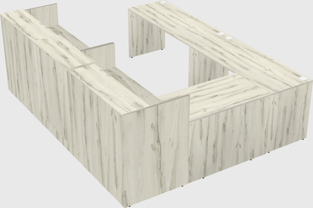 Shared one sided u-shaped reception desk