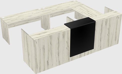 Shared one sided u-shaped reception desk