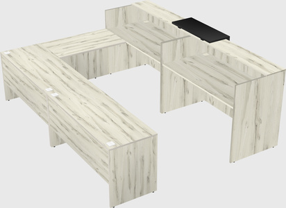 Shared one sided u-shaped reception desk