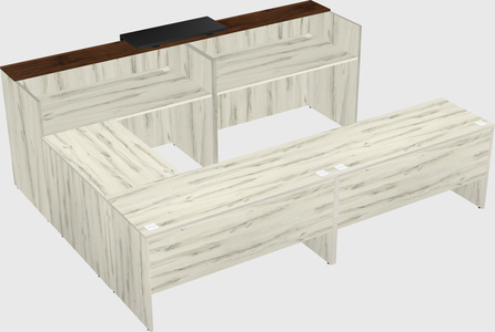 Shared one sided u-shaped reception desk