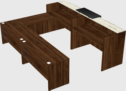 Shared one sided u-shaped reception desk