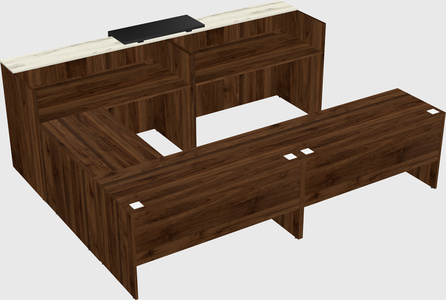 Shared one sided u-shaped reception desk