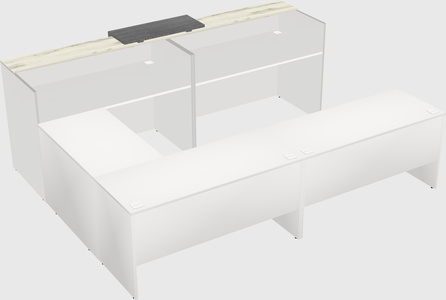 Shared one sided u-shaped reception desk