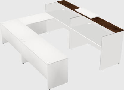 Shared one sided u-shaped reception desk