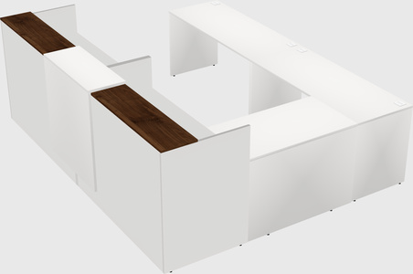 Shared one sided u-shaped reception desk