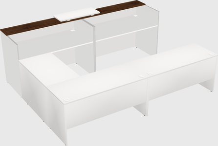 Shared one sided u-shaped reception desk
