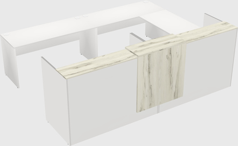 Shared one sided u-shaped reception desk