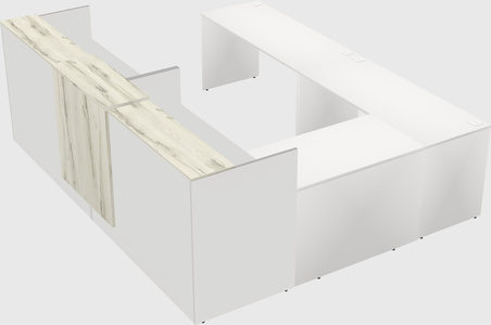 Shared one sided u-shaped reception desk