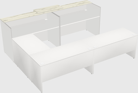 Shared one sided u-shaped reception desk