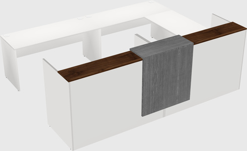 Shared one sided u-shaped reception desk