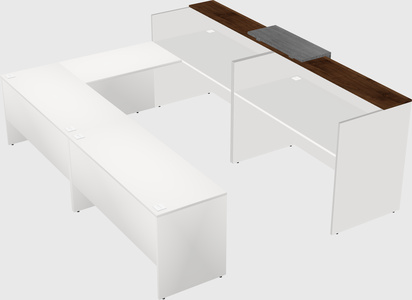 Shared one sided u-shaped reception desk