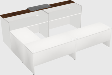 Shared one sided u-shaped reception desk