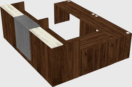 Shared one sided u-shaped reception desk