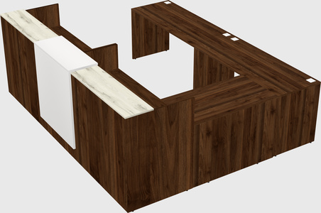 Shared one sided u-shaped reception desk