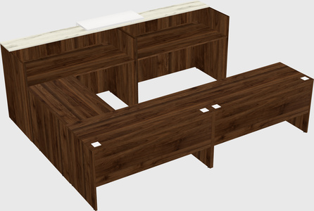 Shared one sided u-shaped reception desk