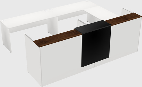 Shared one sided u-shaped reception desk