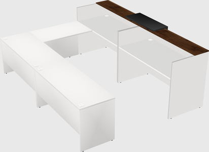 Shared one sided u-shaped reception desk