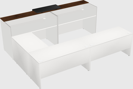 Shared one sided u-shaped reception desk