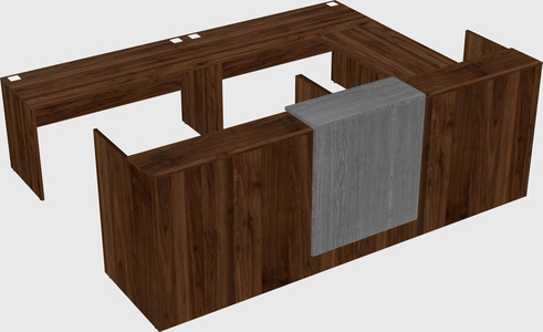 Shared one sided u-shaped reception desk