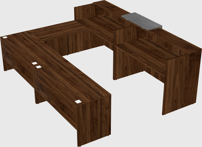 Shared one sided u-shaped reception desk