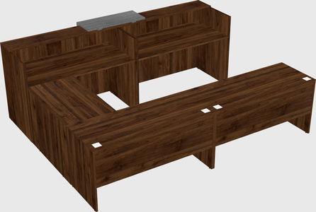 Shared one sided u-shaped reception desk