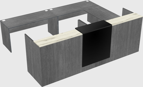Shared one sided u-shaped reception desk