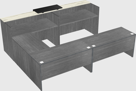 Shared one sided u-shaped reception desk