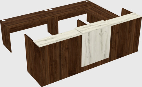 Shared one sided u-shaped reception desk