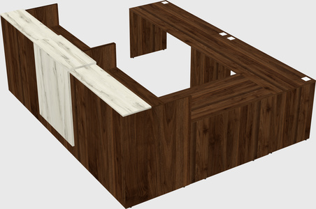 Shared one sided u-shaped reception desk